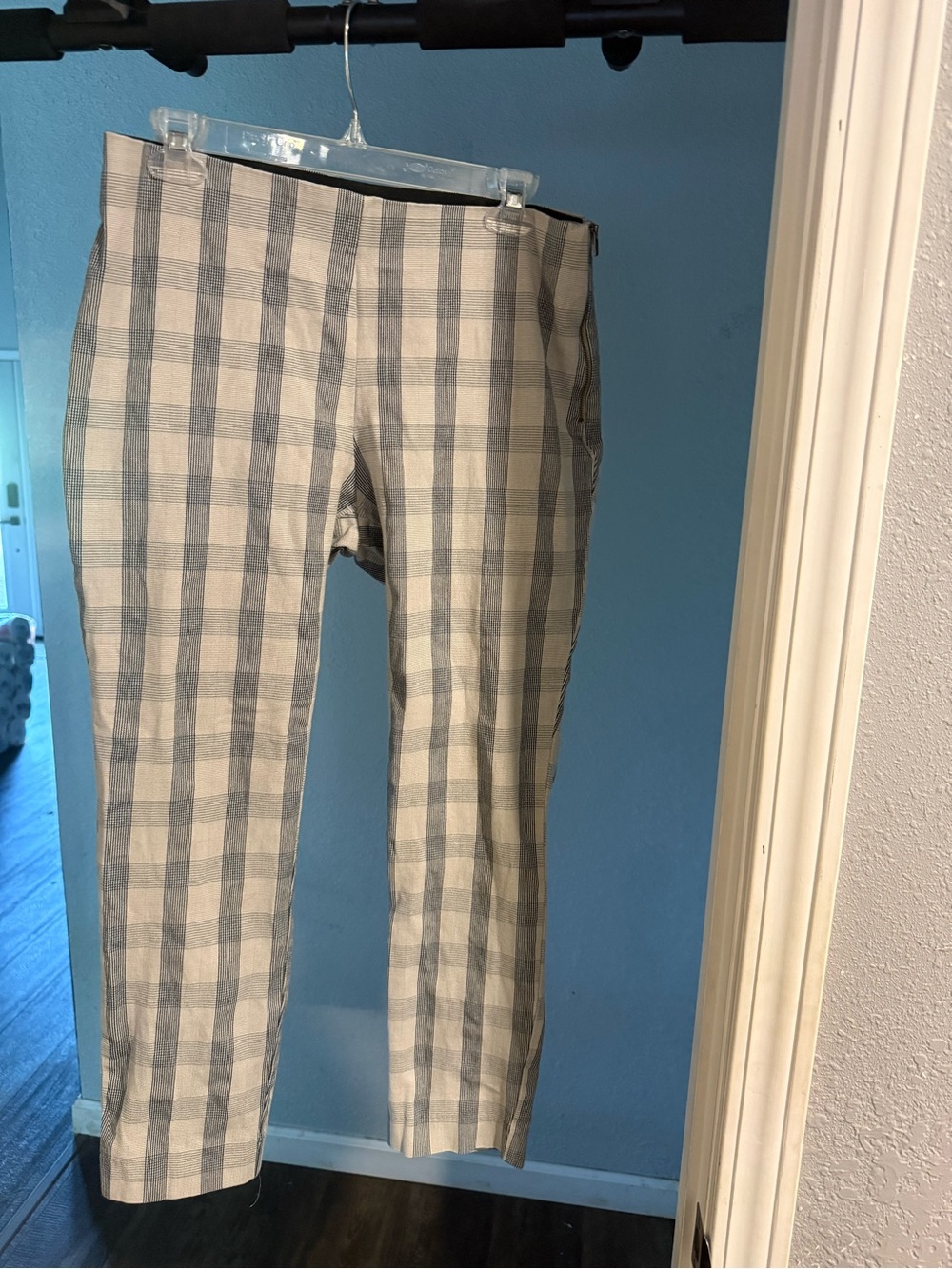 a new day Gray and Cream Plaid Women’s Pants